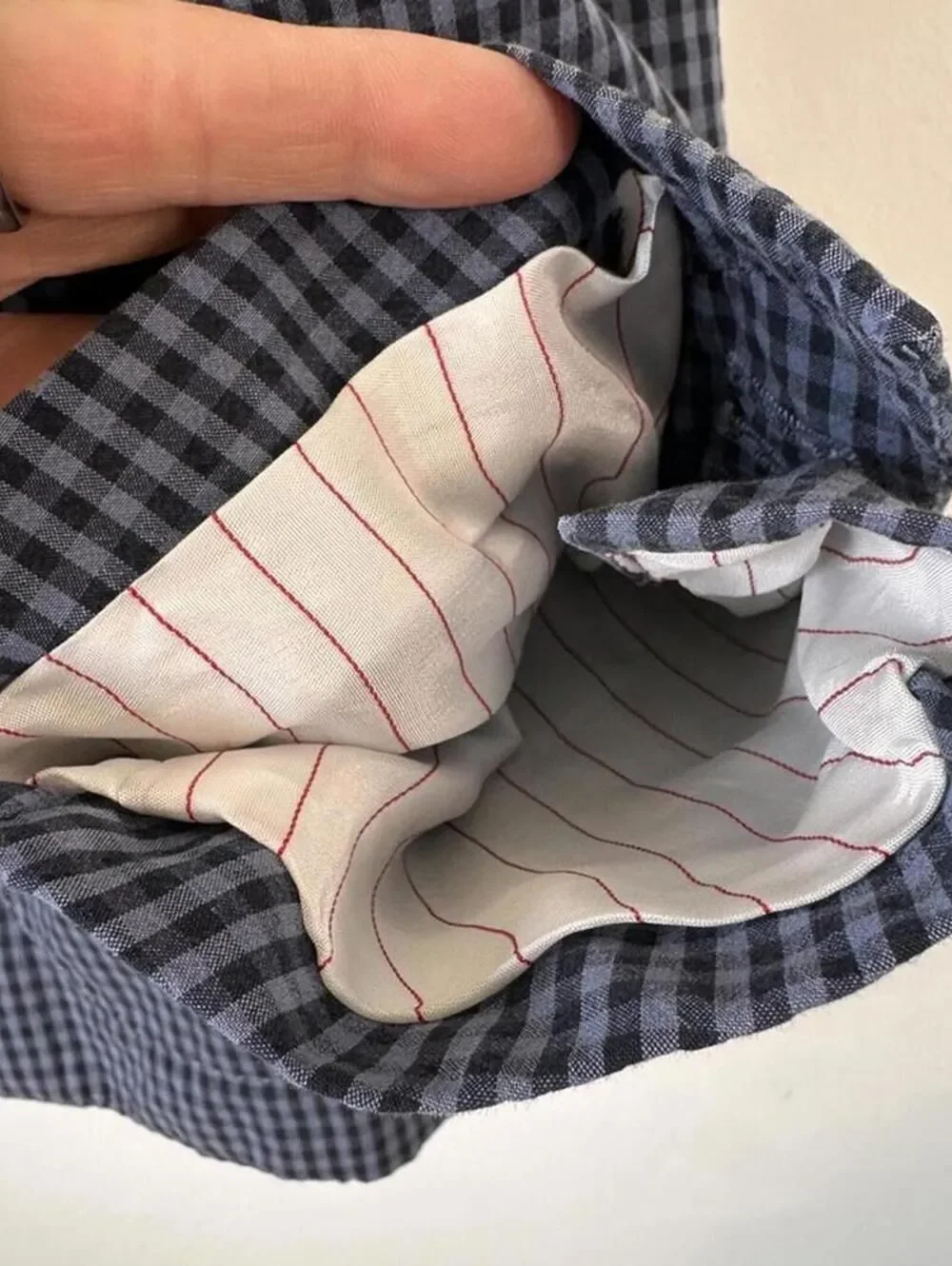 The Gigi Made in Italy Cotton Check Blazer Sport Coat Size 56 Blue Gray US46